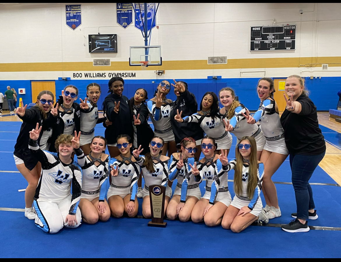 After winning the title of runner-up at regionals, the girls of the Warhill Competition Cheer took some time for themselves to act silly posing for the camera.