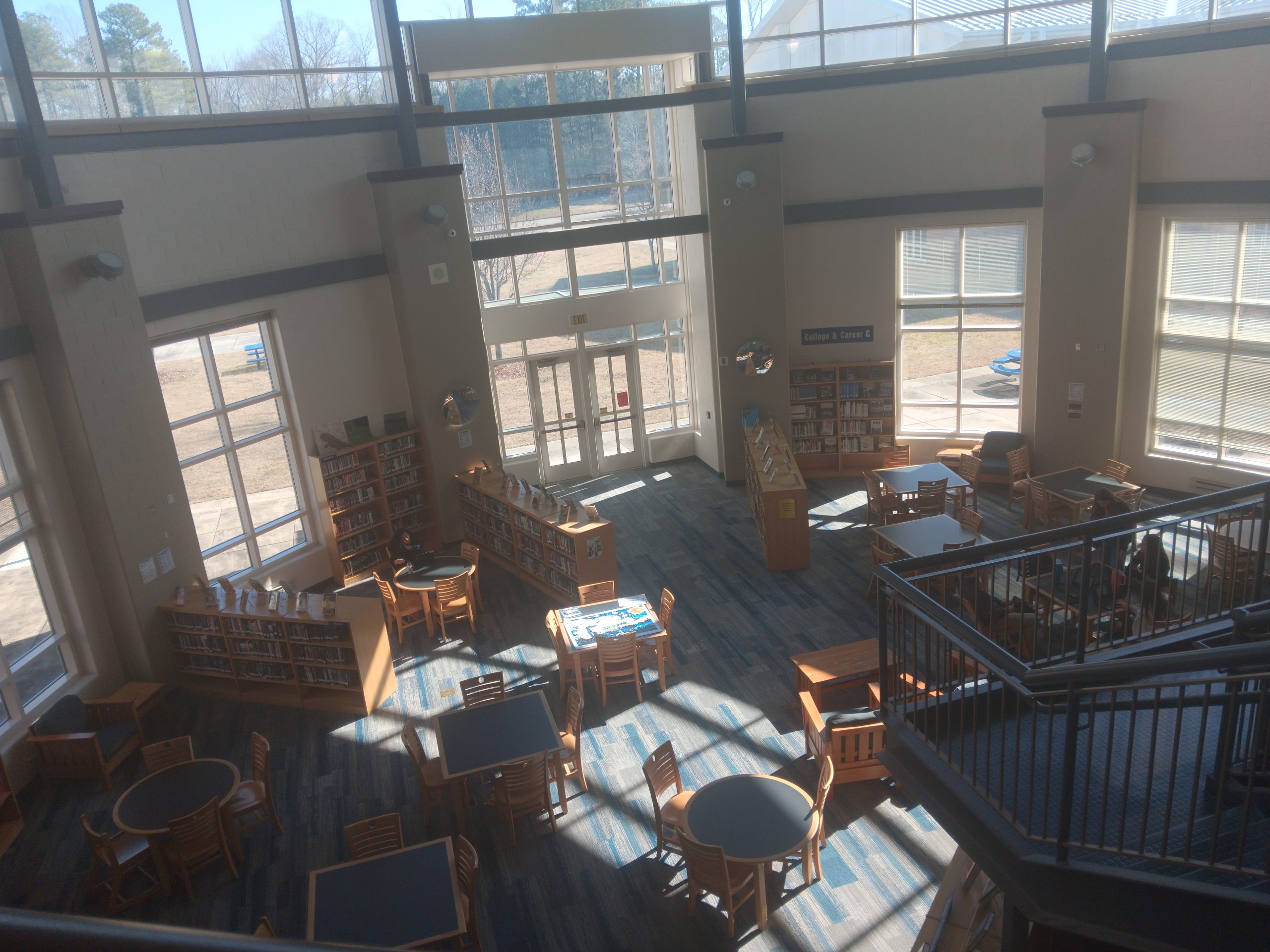 Warhill Library from the second floor