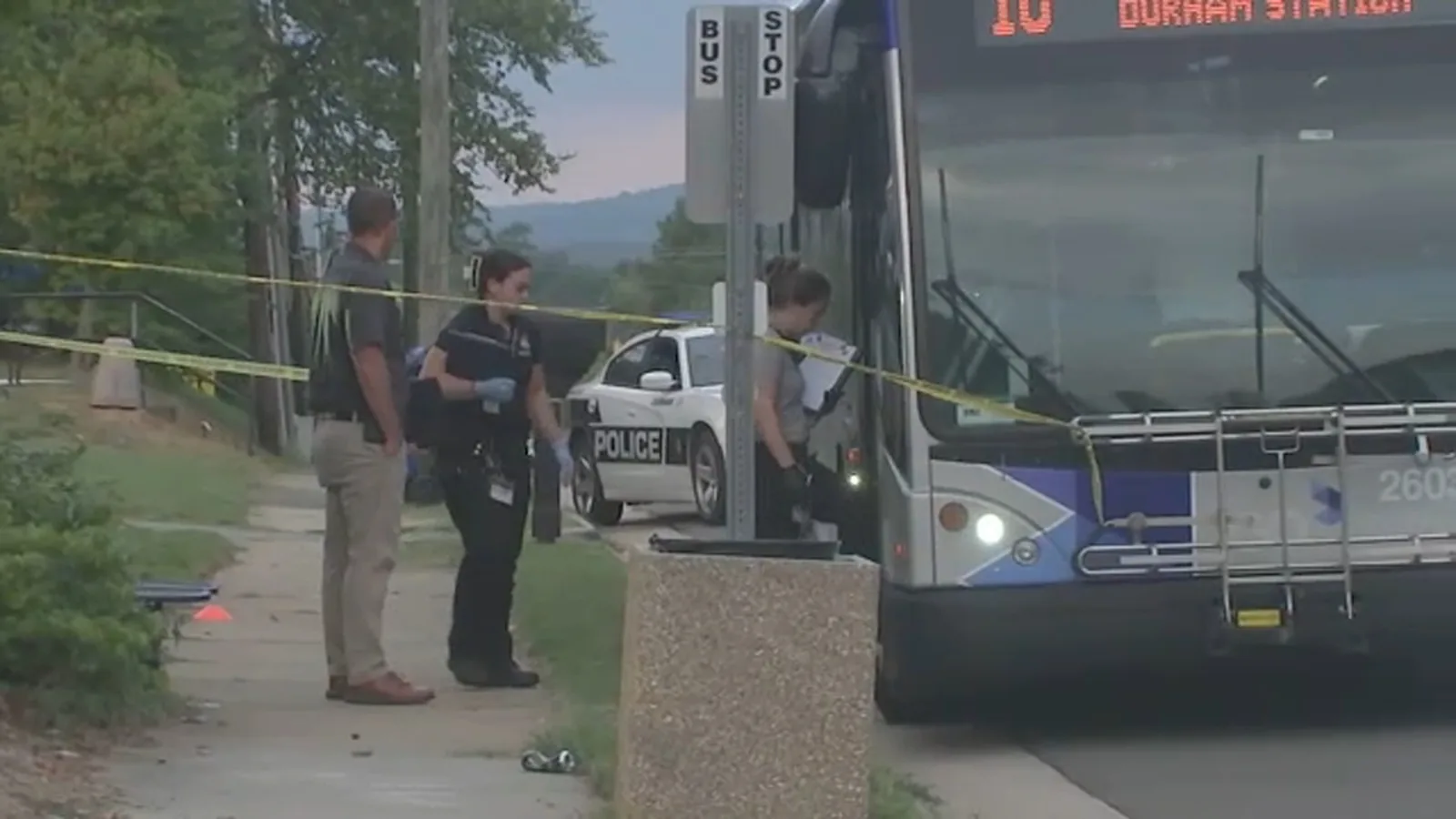 Durham police respond to a scene on Durham Chapel Hill Boulevard after shots were fired